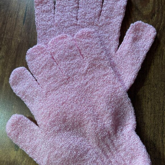 NEW Exfoliating Bath Gloves, Shower Mitts, Nylon - Picture 2 of 5